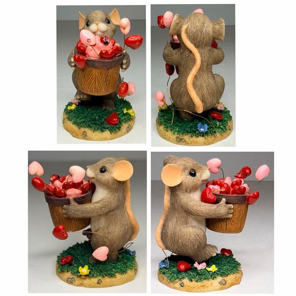 6 Fitz & Floyd Charming Tails Collectible Mice Figurines, Mouse Collection - Picture 2 of 11